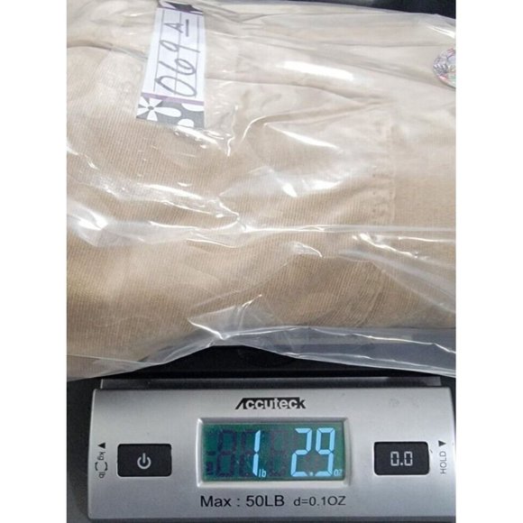 Chico's Womens Corduroy Cord Jacket Embossed Light Khaki w/ Front Pockets Size 2 - Picture 12 of 13